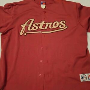 Astros Red Button-Up Jersey